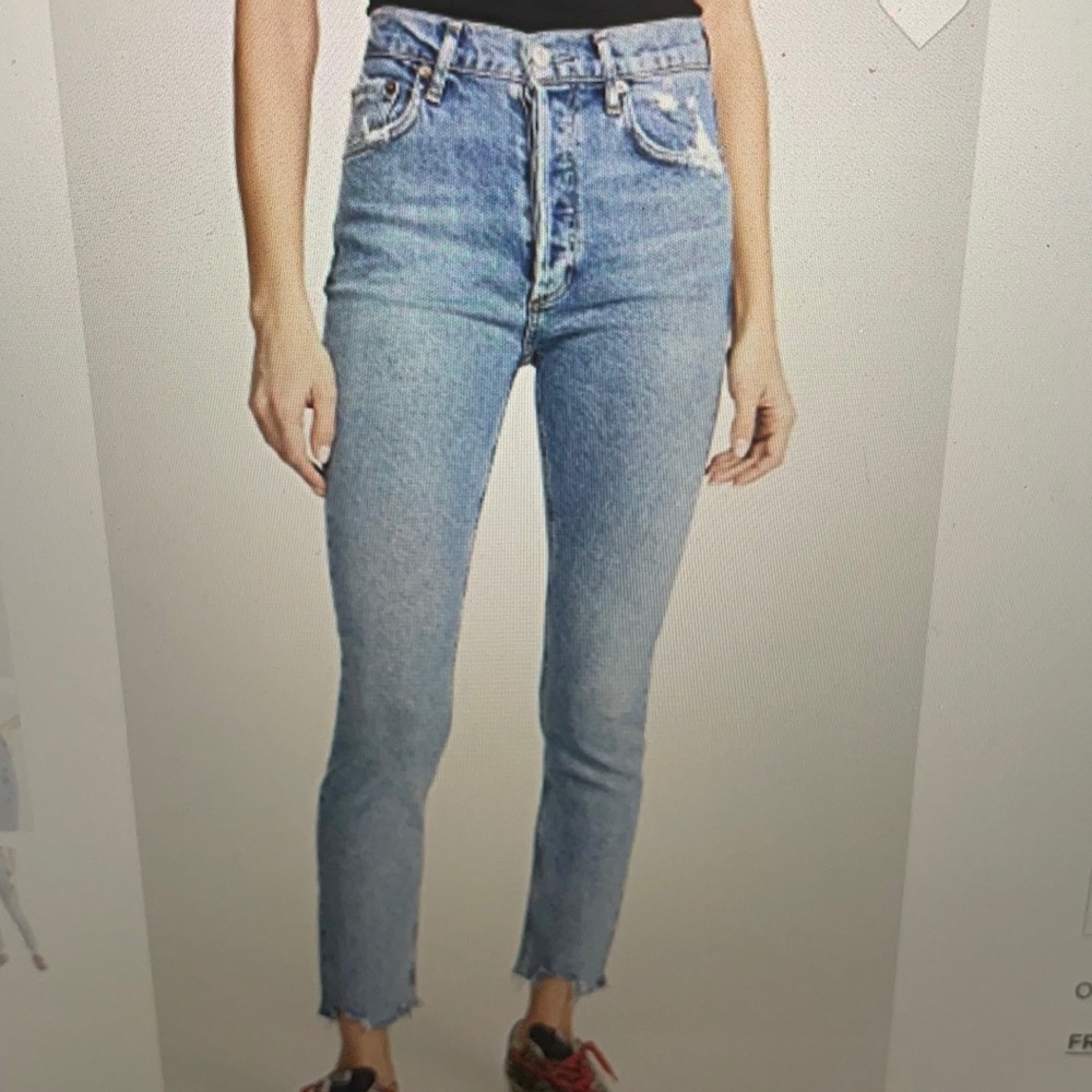 AGOLDE Nico High Rise Jeans - Rooted Denim (size 28)